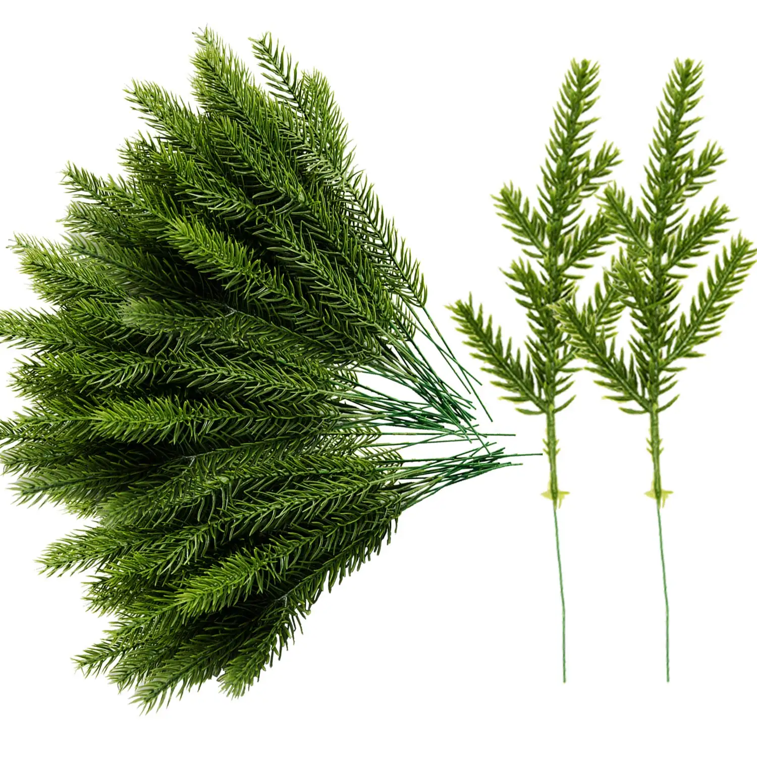 

5/10 Pieces Artificial Pine Needles Branch Christmas Tree Wreath Green Fake Plant For Xmas Home Decor Wedding Bouquet Gifts Box
