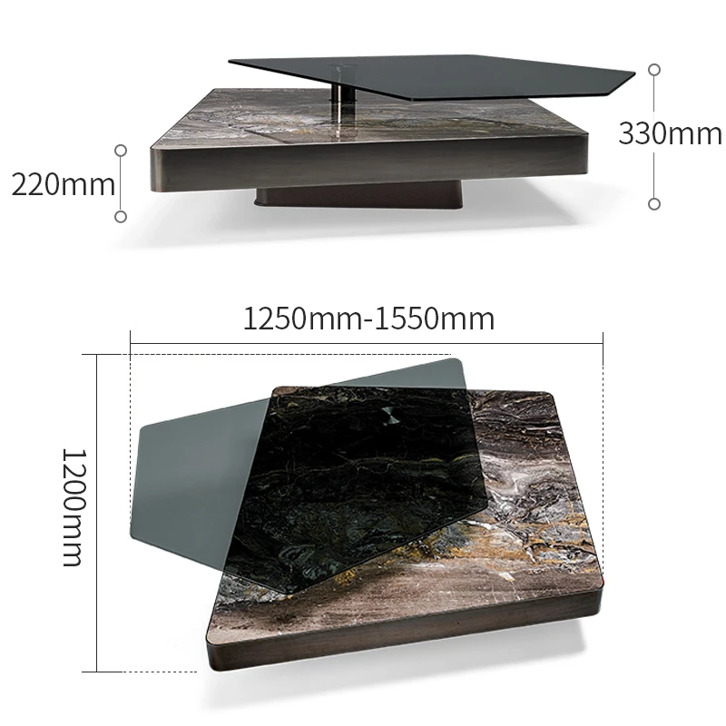 Light luxury Italian marble coffee table simple modern square size combination tea table living room high and low set table
Light luxury Italian marble coffee table simple modern square size combination tea table living room high and low set table