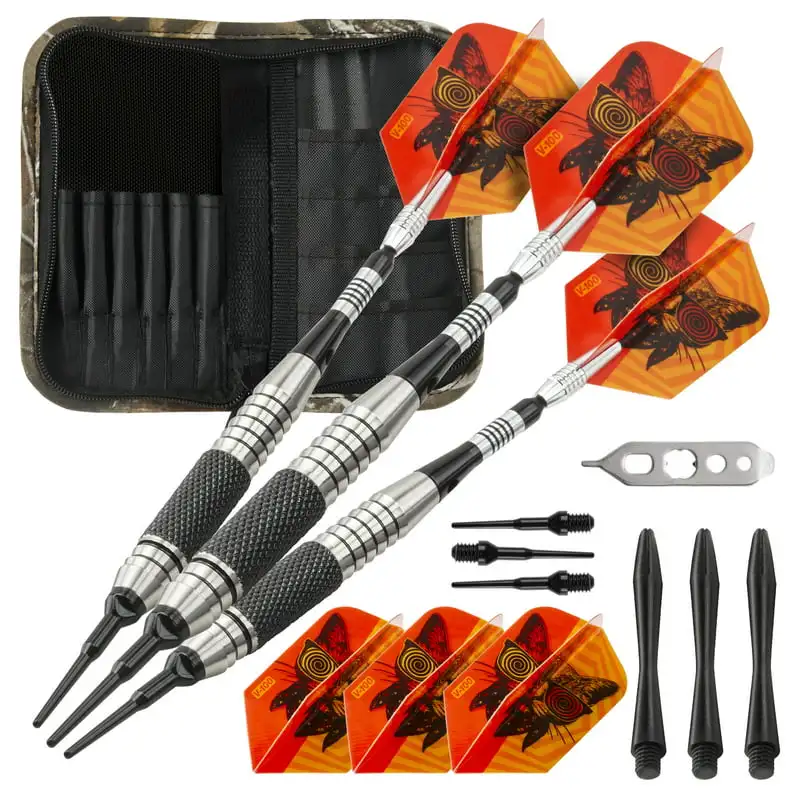 Freak Soft Tip Darts Knurled and Grooved Barrel 18 Grams and Hardwoods Camouflage Case
Freak Soft Tip Darts Knurled and Grooved Barrel 18 Grams and Hardwoods Camouflage Case