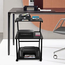 Mobile Printer Stand 3-Tier Multi-Purpose Desk Organizer for Home Office