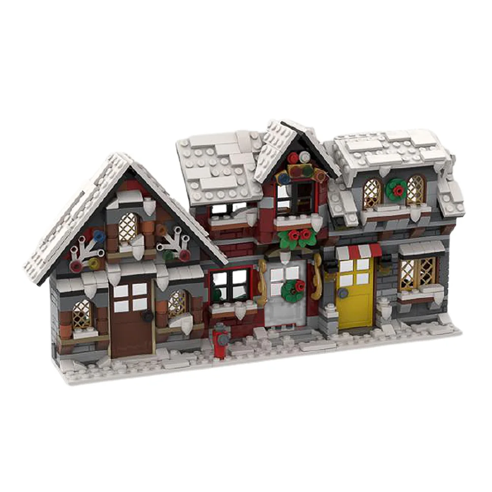MOC Christmas Architecture Three Building Blocks Kit Little Winter Houses Ornament Bircks Idea Assemble Toys For Children Gifts
MOC Christmas Architecture Three Building Blocks Kit Little Winter Houses Ornament Bircks Idea Assemble Toys For Children Gifts