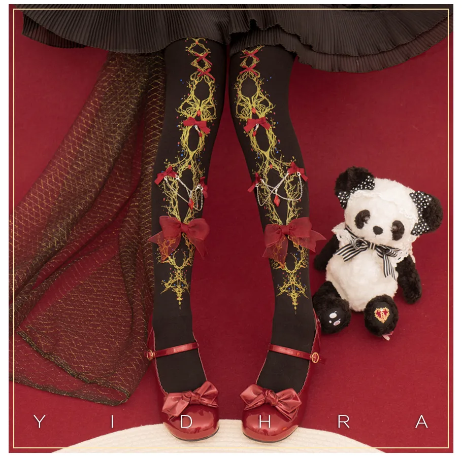 Magic Vine Forest Original Lolita Gorgeous Retro Printing Bowknot Pantynose Cosplay Stocking Tights JK Gothic Long Socks
Magic Vine Forest Original Lolita Gorgeous Retro Printing Bowknot Pantynose Cosplay Stocking Tights JK Gothic Long Socks