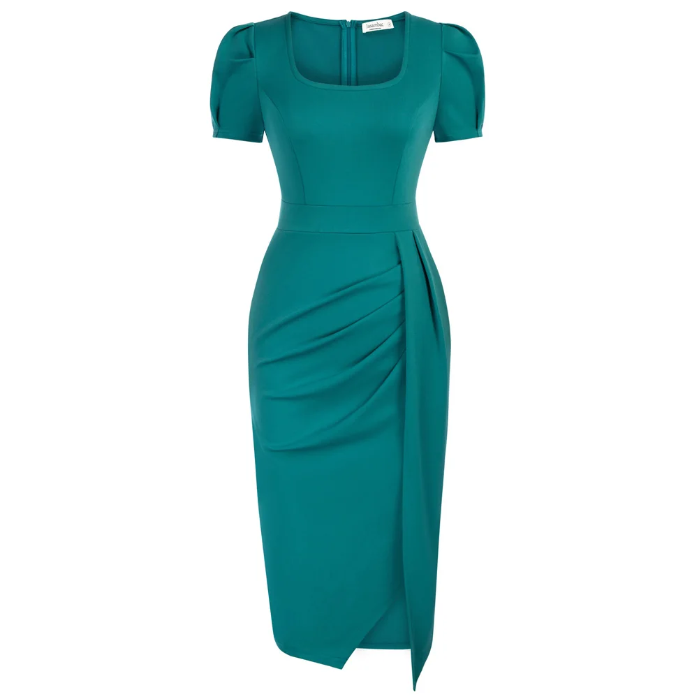 Jasambac Elegant Women Wrap Hem Dress OL Short Sleeve U Neck Defined Waist Bodycon Dress Outfits Midi Evening Party Dresses A20
Jasambac Elegant Women Wrap Hem Dress OL Short Sleeve U Neck Defined Waist Bodycon Dress Outfits Midi Evening Party Dresses A20