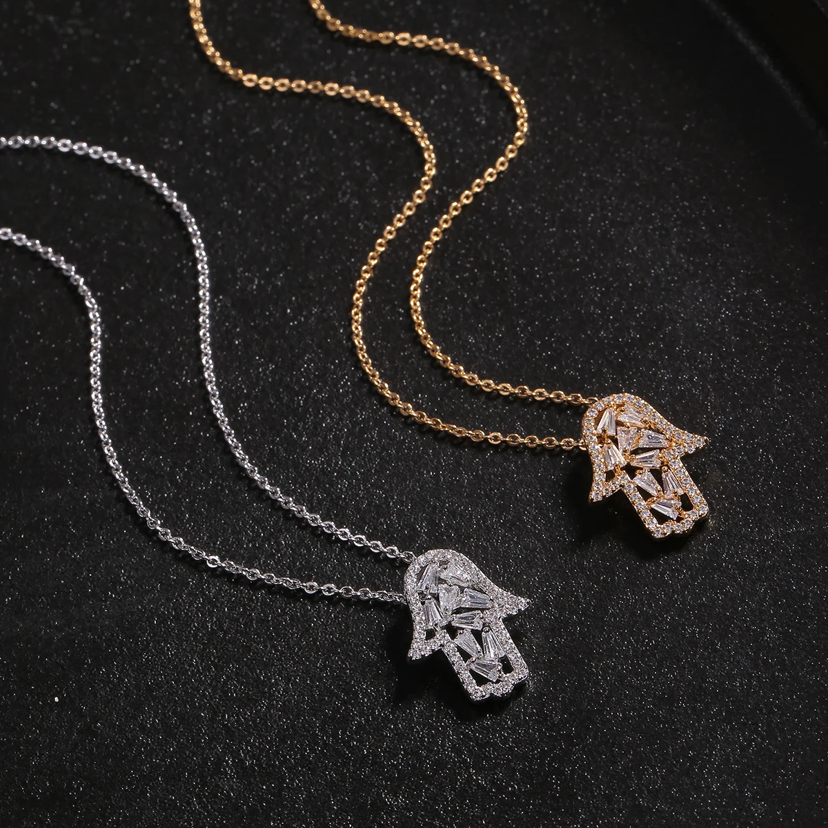 2022 Original Design Special Women's Fashion Hollow Out Pendant Necklace Hamsa Hand Design Necklace Jewelry Accessory Gift
2022 Original Design Special Women's Fashion Hollow Out Pendant Necklace Hamsa Hand Design Necklace Jewelry Accessory Gift