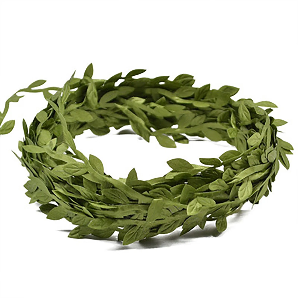 50 Meters Silk Leaf-Shaped Handmake Artificial Green Leaves Ribbon Trim Greenery Garland Vintage Rustic Wedding Party Wreath
50 Meters Silk Leaf-Shaped Handmake Artificial Green Leaves Ribbon Trim Greenery Garland Vintage Rustic Wedding Party Wreath
