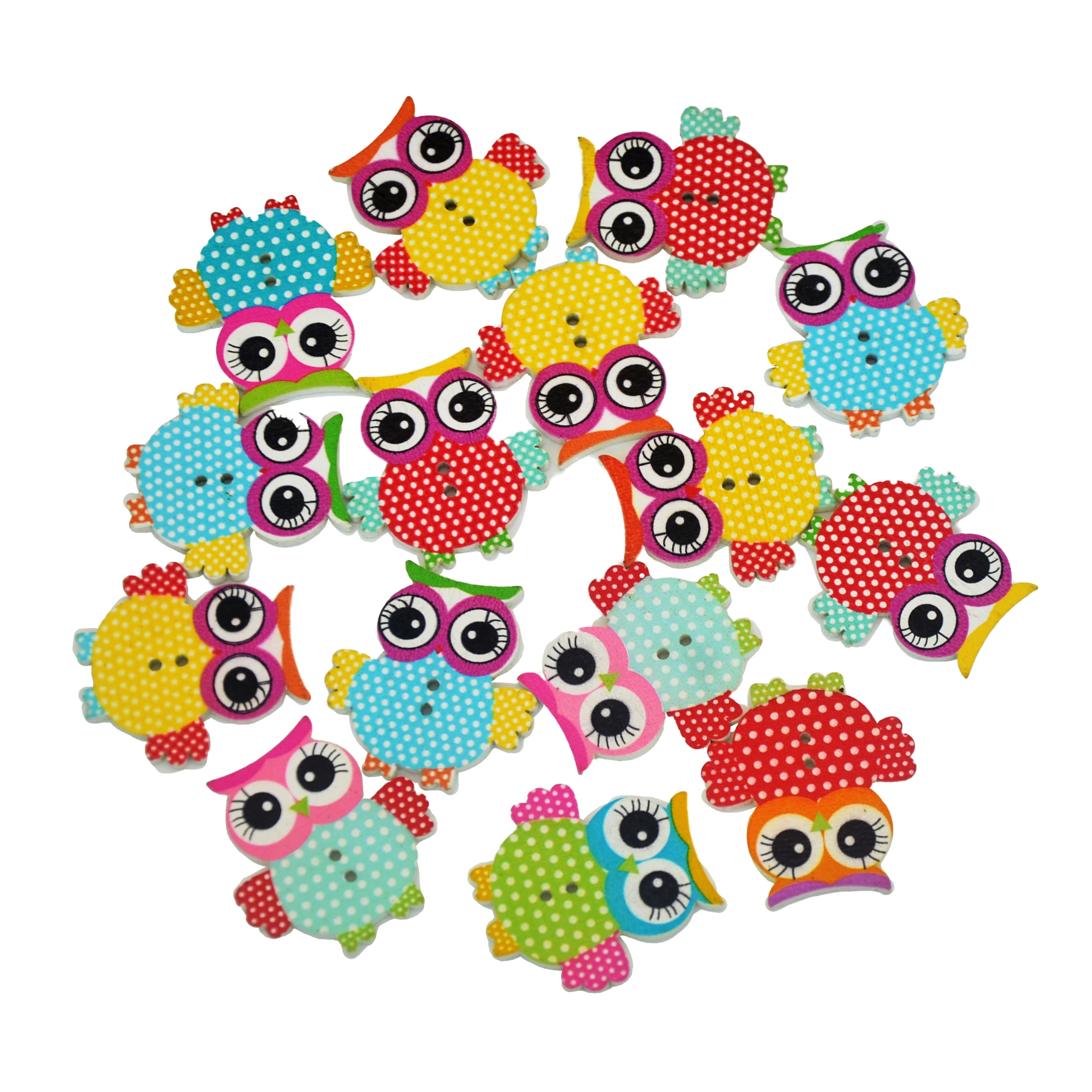 20 шт., декоративные деревянные пуговицы в виде совы 
20 шт., декоративные деревянные пуговицы в виде совы