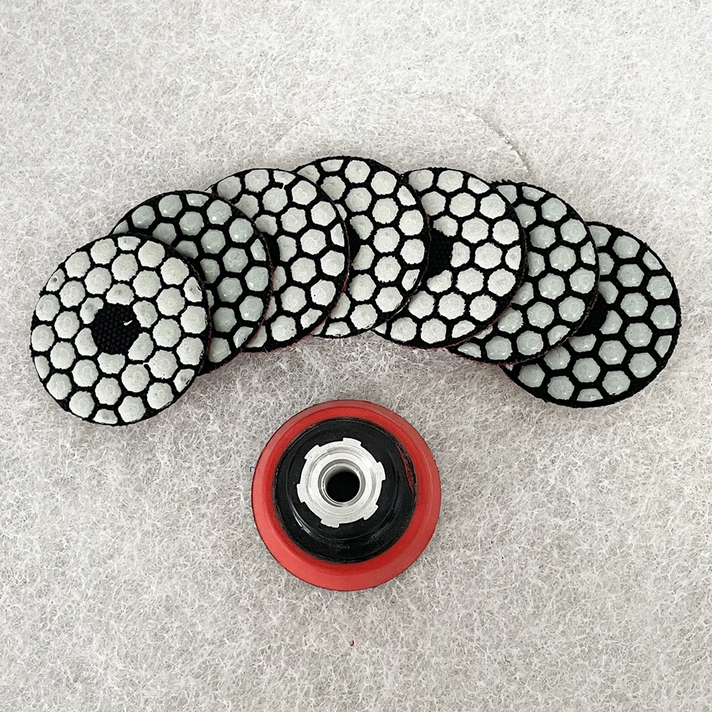 8 шт. 2 дюйма 50 мм Алмазная сухая полировальная подушечка Острый гибкий шлифовальный диск для гранита, мрамора, камня, шлифовальный диск для пола
8 шт. 2 дюйма 50 мм Алмазная сухая полировальная подушечка Острый гибкий шлифовальный диск для гранита, мрамора, камня, шлифовальный диск для пола