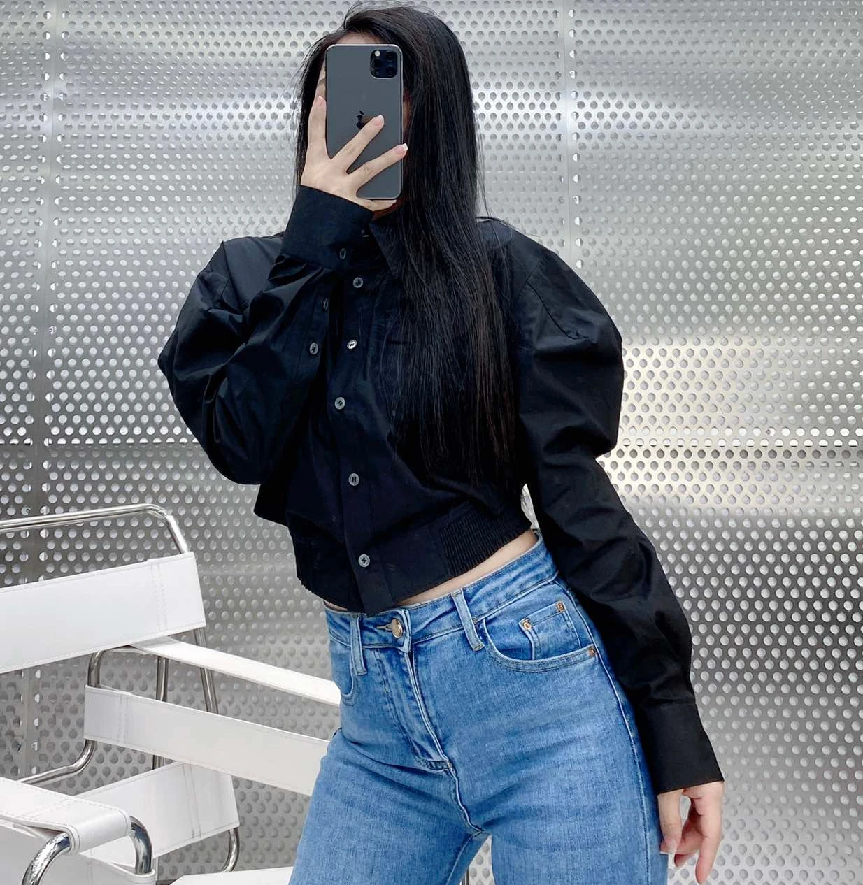 121745 Spring Summer New Fashion Classic Trendy Luxury Design Casual Versatile Brand Bubble Sleeve Design Shirt Women
121745 Spring Summer New Fashion Classic Trendy Luxury Design Casual Versatile Brand Bubble Sleeve Design Shirt Women
