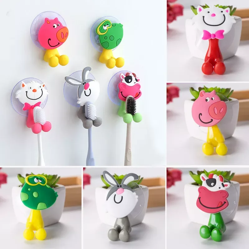 Cute Cartoon Animal Home Toothbrush Holder Wall Mounted Tooth brush Storage Rack With Suction Cup Bathroom Organizer
Cute Cartoon Animal Home Toothbrush Holder Wall Mounted Tooth brush Storage Rack With Suction Cup Bathroom Organizer