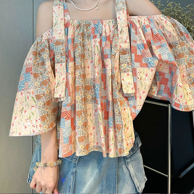Women's Clothing Fashion Printing Loose Thin Summer Young Style Streetwear Geometric Patchwork Slash Neck Short Sleeve T-Shirts 
Women's Clothing Fashion Printing Loose Thin Summer Young Style Streetwear Geometric Patchwork Slash Neck Short Sleeve T-Shirts