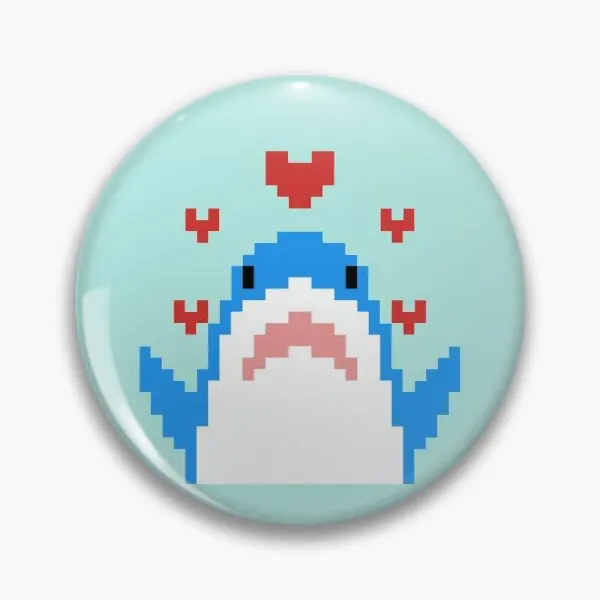 Cakejumper Is Pixel Sharko, Регулируемая мягкая Металлическая Булавка для воротника 
Cakejumper Is Pixel Sharko, Регулируемая мягкая Металлическая Булавка для воротника