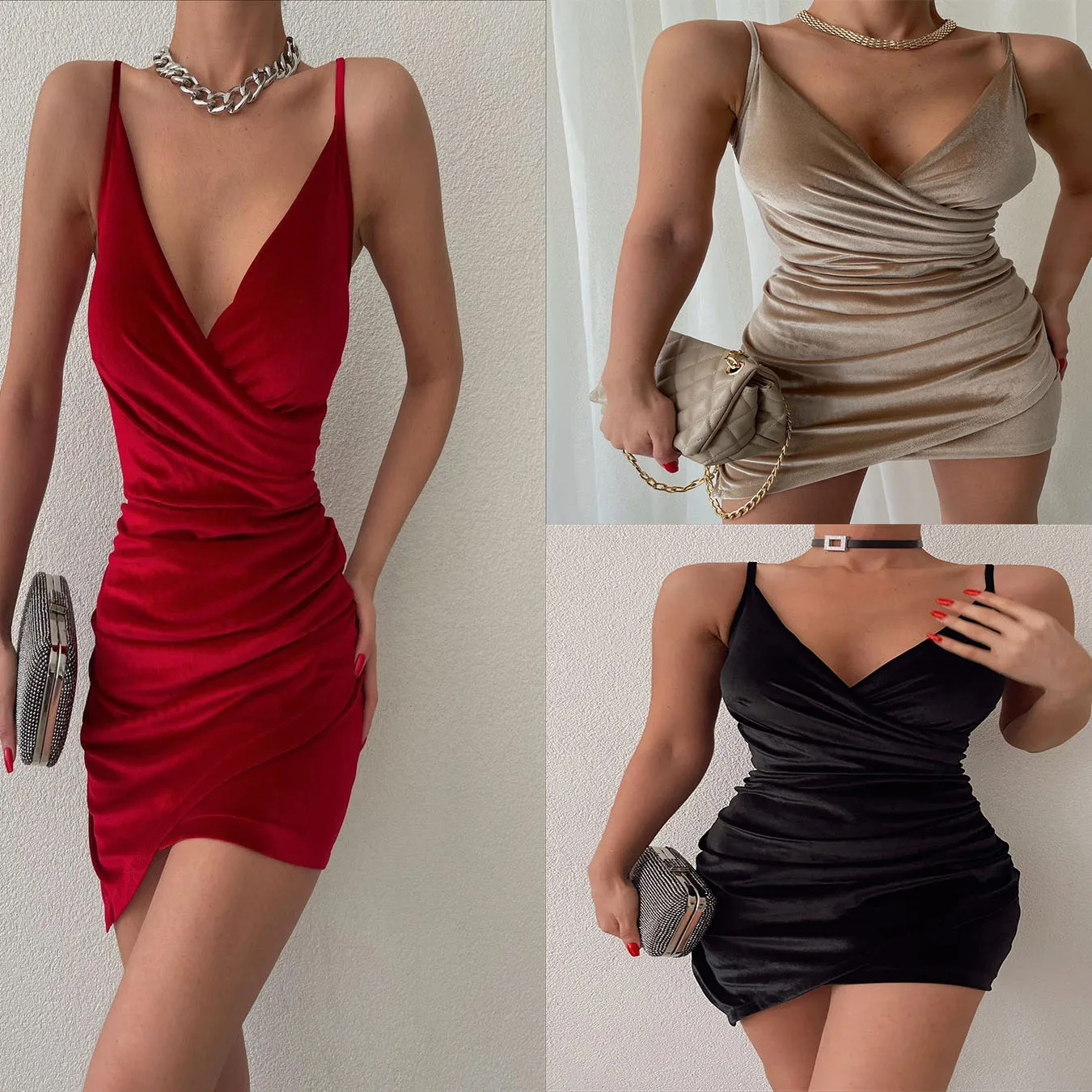 Suspender Slim Fit Hip Dress Female 2021 Summer New Fashion Black V-neck Sexy Cross Dress
Suspender Slim Fit Hip Dress Female 2021 Summer New Fashion Black V-neck Sexy Cross Dress