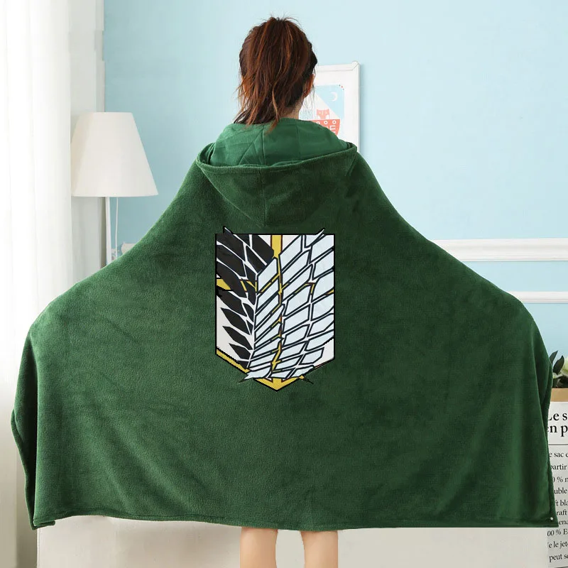 Attack on Titan Wearable Throw Blanket with Hooded for Children and Adults Scout Regiment Plush Anime Thicken Blanket In Winter
Attack on Titan Wearable Throw Blanket with Hooded for Children and Adults Scout Regiment Plush Anime Thicken Blanket In Winter