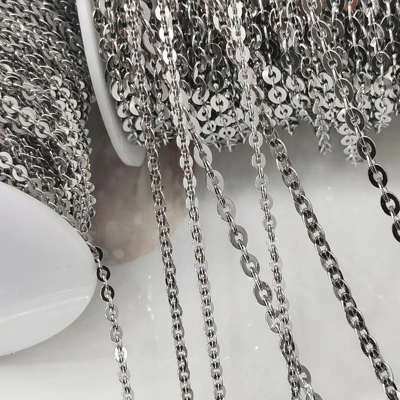 2Meters O Shape Stainless Steel Necklace Chains for DIY Jewelry Making Bracelet Necklace Handmade Accessories Wholesale
2Meters O Shape Stainless Steel Necklace Chains for DIY Jewelry Making Bracelet Necklace Handmade Accessories Wholesale