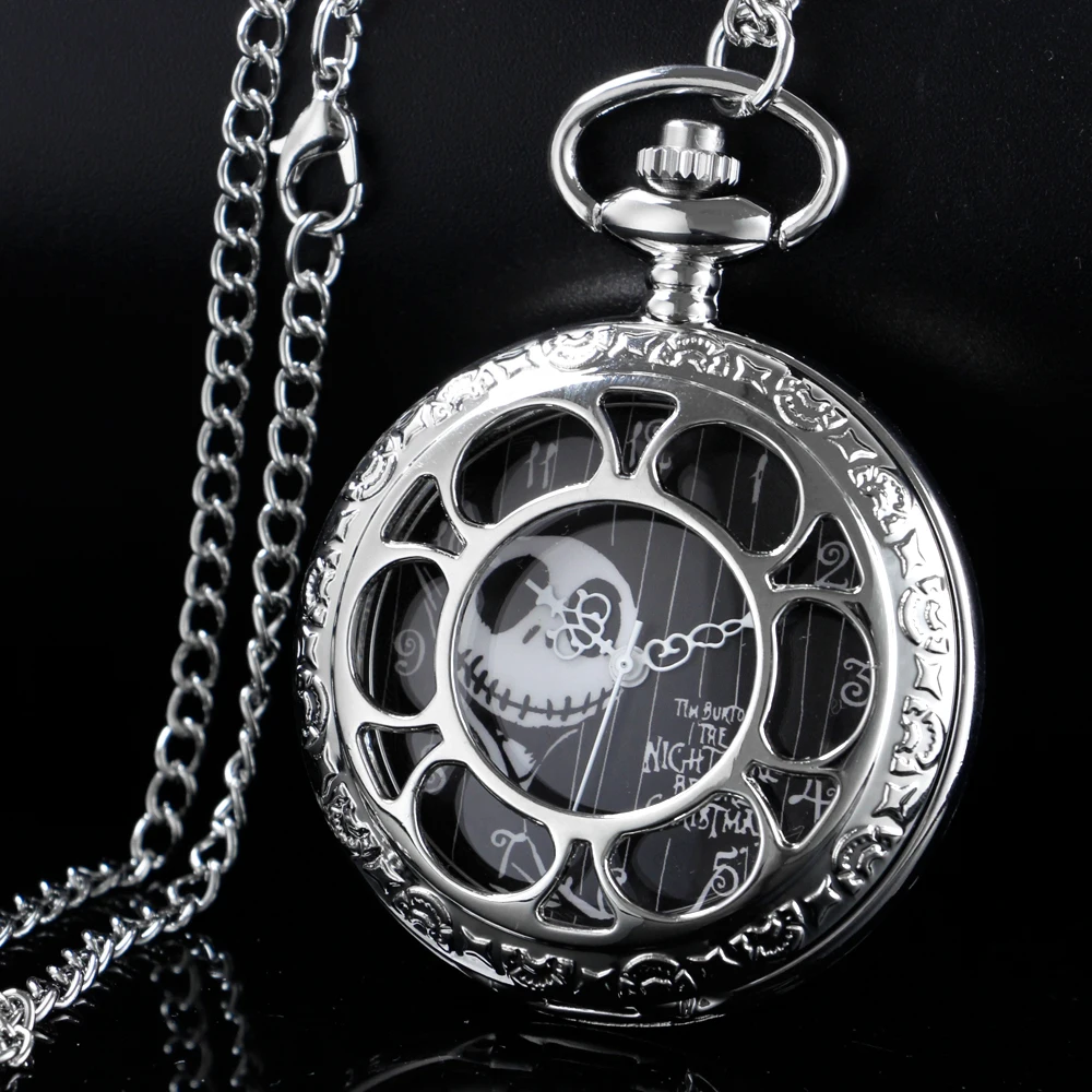 New Silver Halloween Christmas Theme Quartz Pocket Watch Fashion Men's Necklace Pendant Women's Jewelry Accessories Clock
New Silver Halloween Christmas Theme Quartz Pocket Watch Fashion Men's Necklace Pendant Women's Jewelry Accessories Clock