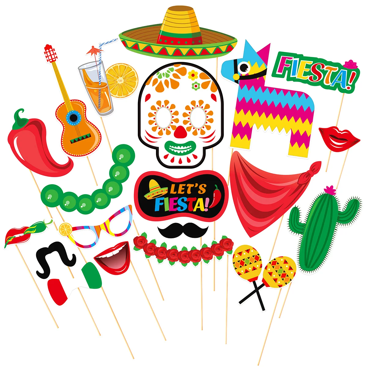 TINKSKY 20 Pcs Photo Booth Props Fiesta Party Supplies Mexican Carnival Prop for Wedding Birthday Party Favors
TINKSKY 20 Pcs Photo Booth Props Fiesta Party Supplies Mexican Carnival Prop for Wedding Birthday Party Favors
