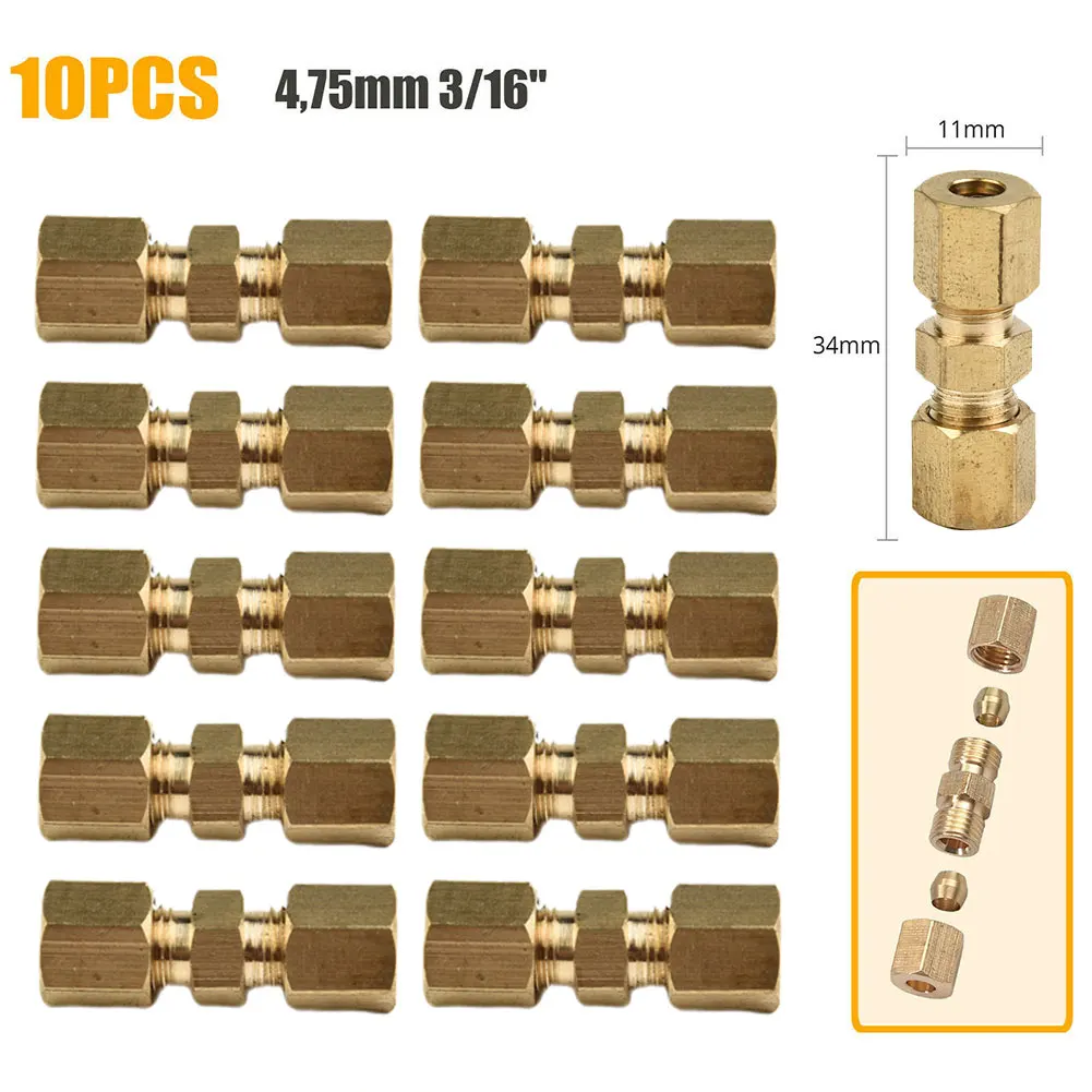 10pcs Universal Brake Line Connector For Brake Line Without Flaring 4.75mm 3/1 Brake Line Union Fittings Brake System Parts
10pcs Universal Brake Line Connector For Brake Line Without Flaring 4.75mm 3/1 Brake Line Union Fittings Brake System Parts