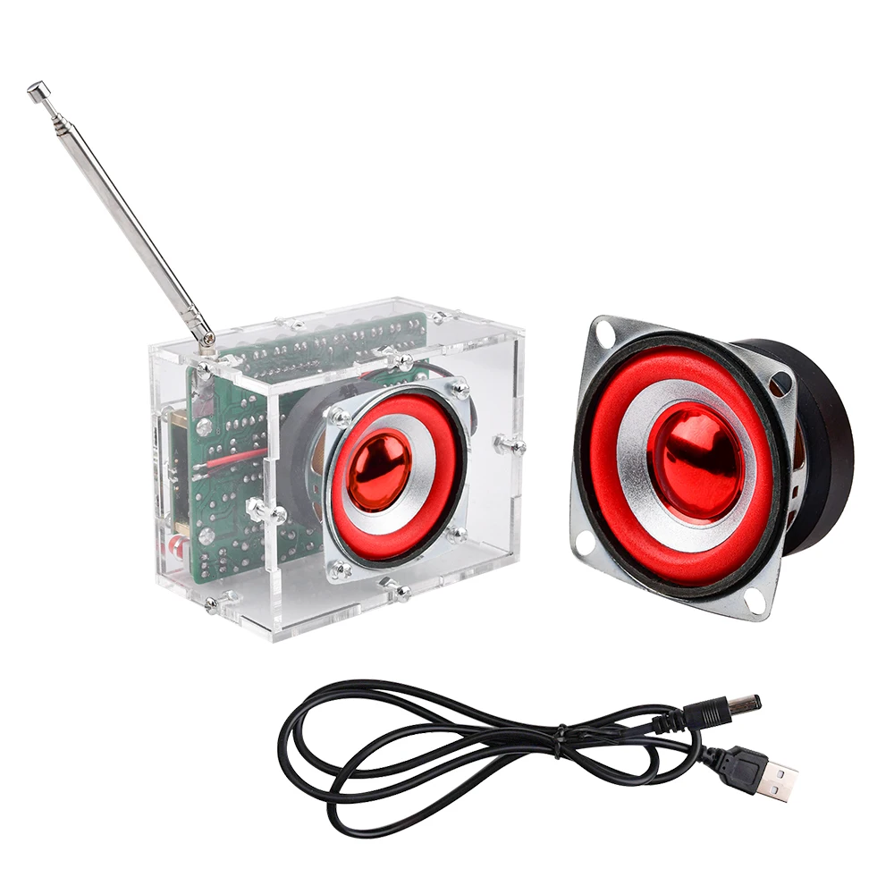 DIY Radio Electronic Kit RDA5807 Digital FM Radio Receiver 87-108MHZ Component Soldering Project Practice LED Flashing Light
DIY Radio Electronic Kit RDA5807 Digital FM Radio Receiver 87-108MHZ Component Soldering Project Practice LED Flashing Light