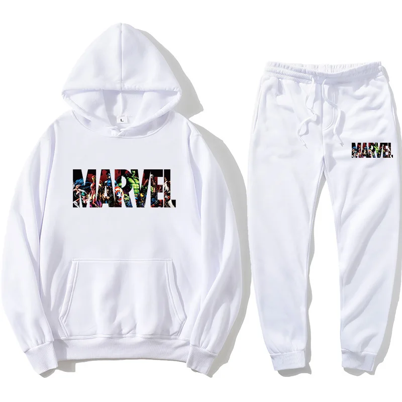 2022 New men's Marvell Sweatshirt + jogging men's long sleeve Hoodie + Pants Black women's sportswear casual suit
2022 New men's Marvell Sweatshirt + jogging men's long sleeve Hoodie + Pants Black women's sportswear casual suit