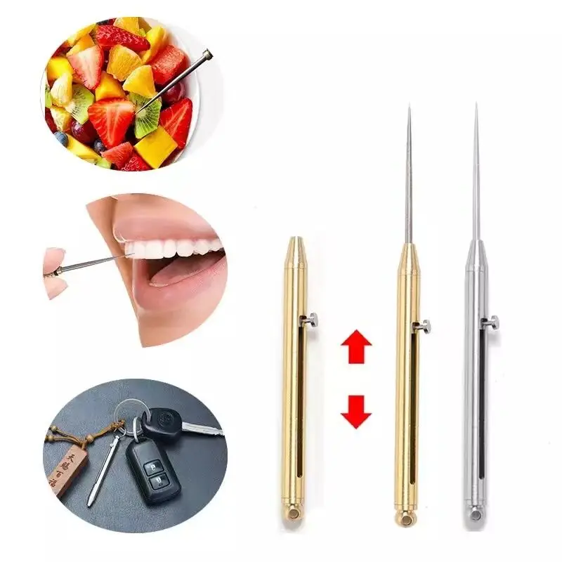 Titanium Alloy Retractable Toothpick Self Defense Weapon Carrying High-tech Concealed Weapon Small and Portable for Outdoor Use
Titanium Alloy Retractable Toothpick Self Defense Weapon Carrying High-tech Concealed Weapon Small and Portable for Outdoor Use