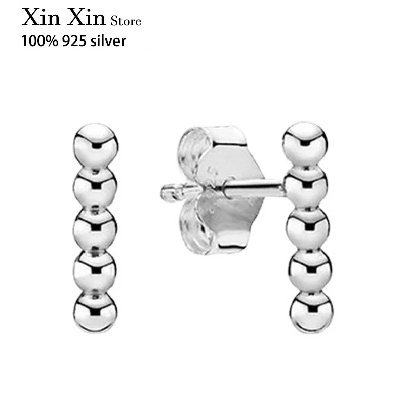 Fit Original Luxury 925 Sterling Silver Simple Beaded Pan Earrings For Women High Quality Diy Fashion Wedding Jewelry
Fit Original Luxury 925 Sterling Silver Simple Beaded Pan Earrings For Women High Quality Diy Fashion Wedding Jewelry