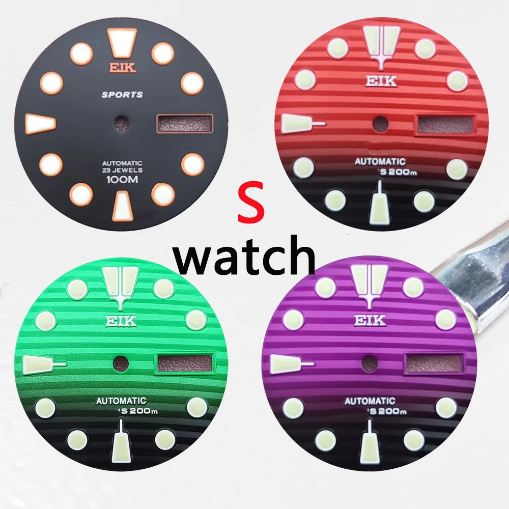 New 28.5mm NH36 Watch Dial NH36 Green C3 Luminous Dial for NH35 NH36 4R6R 7S Caliber 4R6R Dual Calendar Watch with S Dial
New 28.5mm NH36 Watch Dial NH36 Green C3 Luminous Dial for NH35 NH36 4R6R 7S Caliber 4R6R Dual Calendar Watch with S Dial