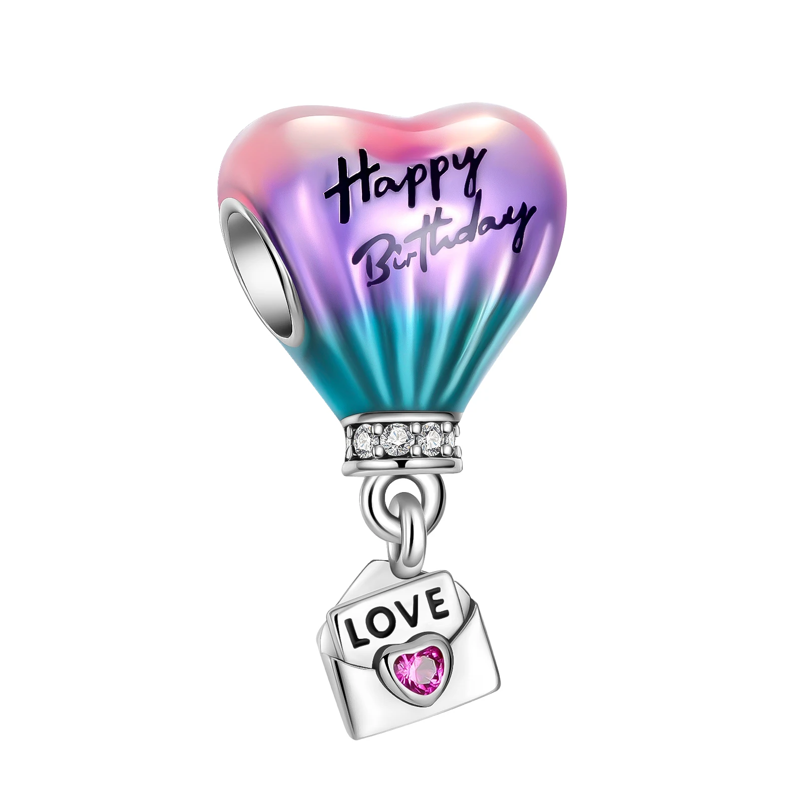 925 Sterling Silver Happy Birthday Hot Air Balloon Envelope Charm Fit Original Pandora Charms Bracelets Women DIY Jewelry Gift
925 Sterling Silver Happy Birthday Hot Air Balloon Envelope Charm Fit Original Pandora Charms Bracelets Women DIY Jewelry Gift
