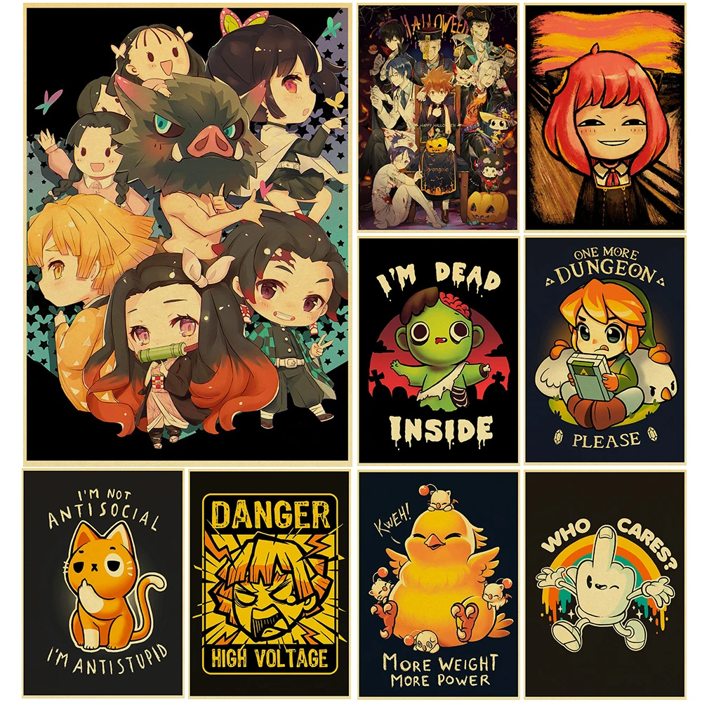 Anime Mix Chibi Poster Kraft Paper Prints Breathable Creative Painting Decoration Soothing Cafe and Wall Sticker Home Decor
Anime Mix Chibi Poster Kraft Paper Prints Breathable Creative Painting Decoration Soothing Cafe and Wall Sticker Home Decor