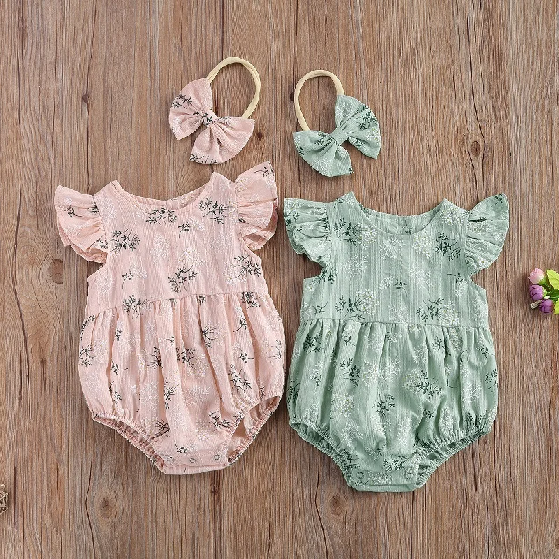 0-24M Cute Newborn Baby Girl Fly Sleeve Floral Romper Jumpsuit Headband 2PCS Baby Clothes Summer
0-24M Cute Newborn Baby Girl Fly Sleeve Floral Romper Jumpsuit Headband 2PCS Baby Clothes Summer