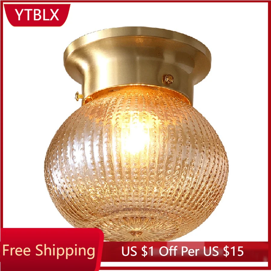 LukLoy Pineapple Glass Ceiling Lamp Corridor Aisle Entrance Classical Copper Ceiling Lights Bedside Balcony Pineapple Lamp
LukLoy Pineapple Glass Ceiling Lamp Corridor Aisle Entrance Classical Copper Ceiling Lights Bedside Balcony Pineapple Lamp