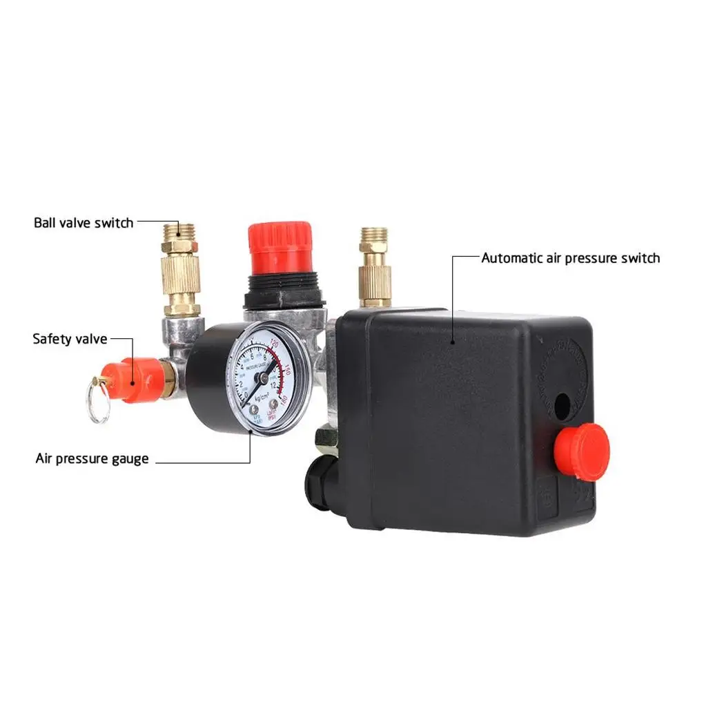 Автоматический клапан давления в сборе для воздушного компрессора с одним отверстием 90 ~ 120psi 220V 
Автоматический клапан давления в сборе для воздушного компрессора с одним отверстием 90 ~ 120psi 220V