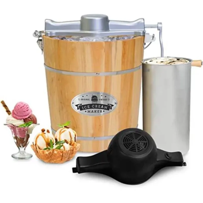 Elite Gourmet 4Qt. Old Fashioned Pine Bucket Electric/Manual Ice Cream Maker EIM402
Elite Gourmet 4Qt. Old Fashioned Pine Bucket Electric/Manual Ice Cream Maker EIM402
