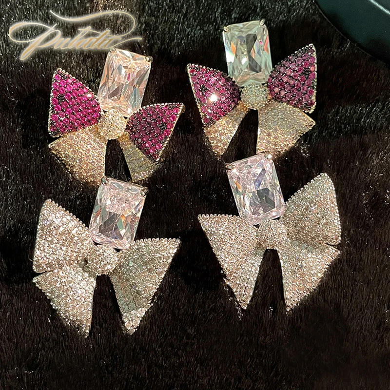 Серьги-гвоздики PULATU, модные украшения для женщин, Винтажные серьги с бантом и кристаллами, дизайнерские Роскошные Дизайнерские крупные сер... 
Серьги-гвоздики PULATU, модные украшения для женщин, Винтажные серьги с бантом и кристаллами, дизайнерские Роскошные Дизайнерские крупные сер...