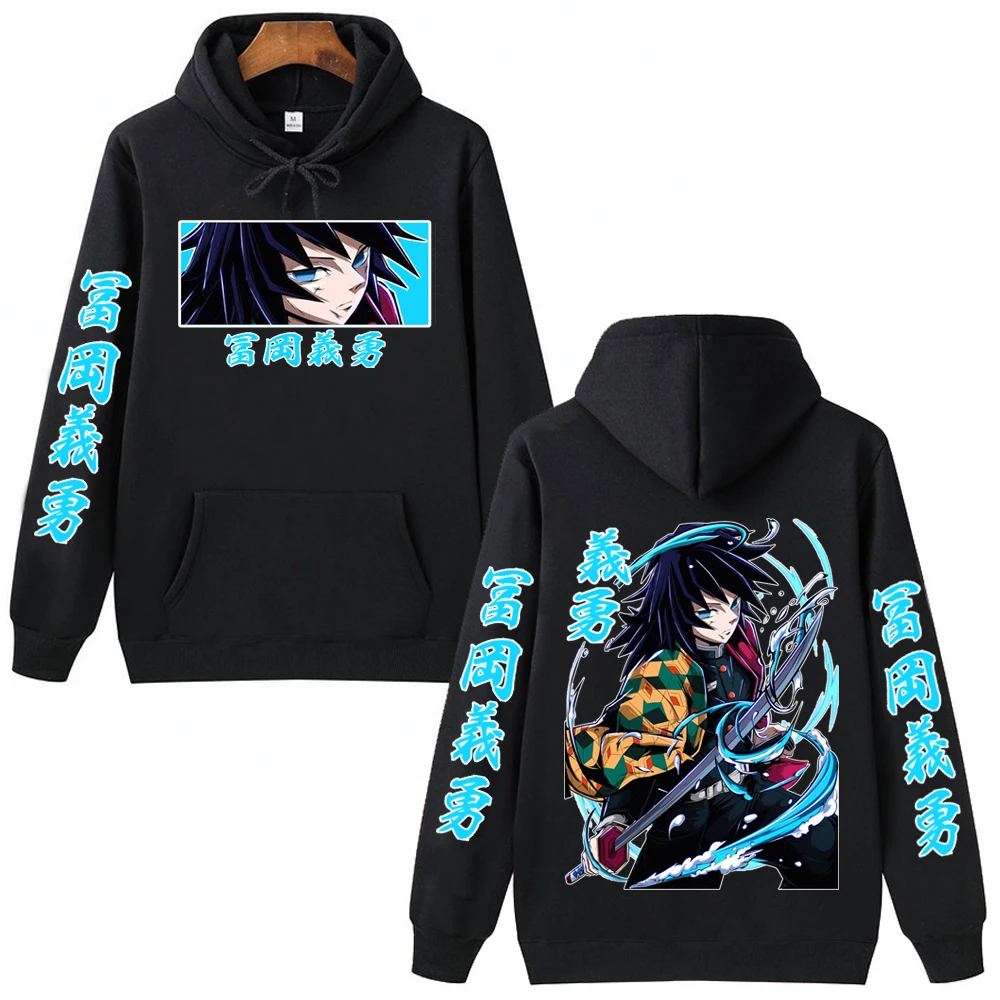 

Demon Slayer Giyuu Hoodie Anime Harajuku Hip Hop Pullover Tops Streetwear Fans Gift Unisex