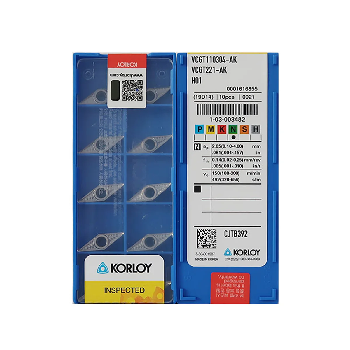 KORLOY 100% Original VCGT VCGT110302 VCGT160402 VCGT160404 VCGT160408 VCGT220530 VCGT110308 Finishing Carbide Turning Inserts
KORLOY 100% Original VCGT VCGT110302 VCGT160402 VCGT160404 VCGT160408 VCGT220530 VCGT110308 Finishing Carbide Turning Inserts