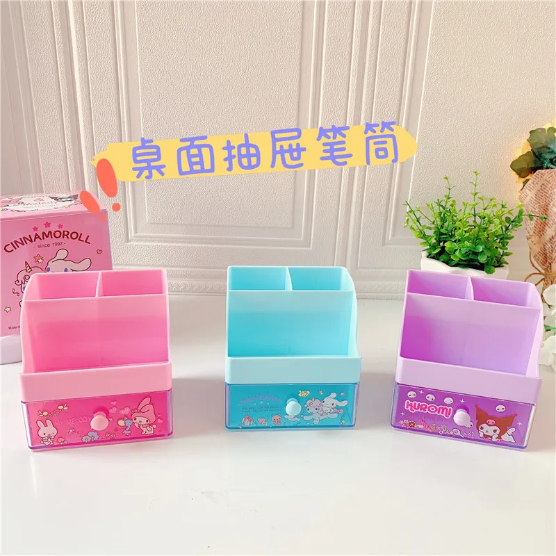 Sanrioed Kawaii Kuromi Cinnamoroll My Melody Large Capacity Desktop Pen Holder Animes Tudent Drawer Stationery Storage Box Toy 
Sanrioed Kawaii Kuromi Cinnamoroll My Melody Large Capacity Desktop Pen Holder Animes Tudent Drawer Stationery Storage Box Toy