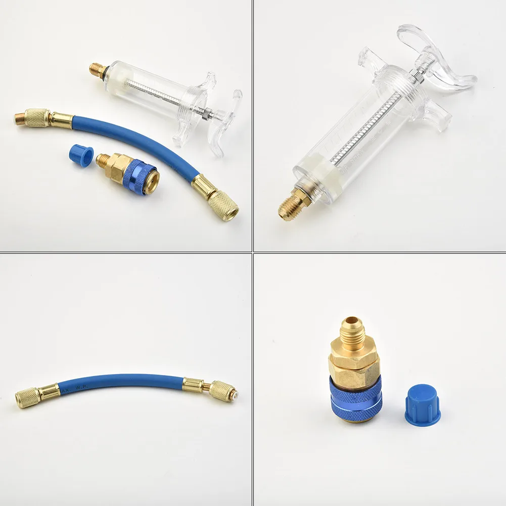 30ML Filler With Transparent Fluid Tube Straight-Post Quick Joint Compressor Oil/Fluorescent Dye Injection Syringe
30ML Filler With Transparent Fluid Tube Straight-Post Quick Joint Compressor Oil/Fluorescent Dye Injection Syringe