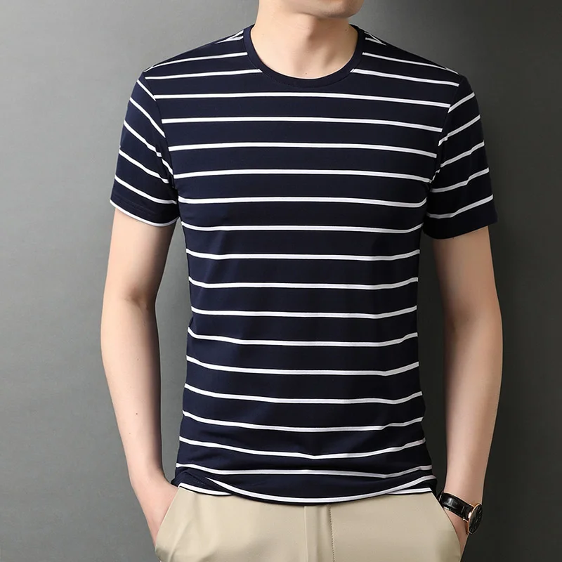 Brand Tops Tshirts for Men O Neck 2023 Top T-shirt Striped Luxury Cotton Short Sleeve High-quality Summer Cool Fashion New
Brand Tops Tshirts for Men O Neck 2023 Top T-shirt Striped Luxury Cotton Short Sleeve High-quality Summer Cool Fashion New