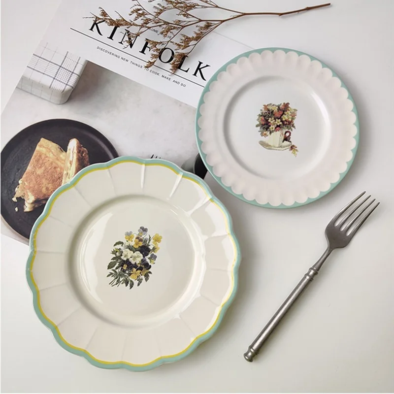 Vintage Dessert Cake Ceramic Dish Sushi Plate Pastoral Style Dinner Household Service Tableware Retro Wedding Set Plates Dishes
Vintage Dessert Cake Ceramic Dish Sushi Plate Pastoral Style Dinner Household Service Tableware Retro Wedding Set Plates Dishes