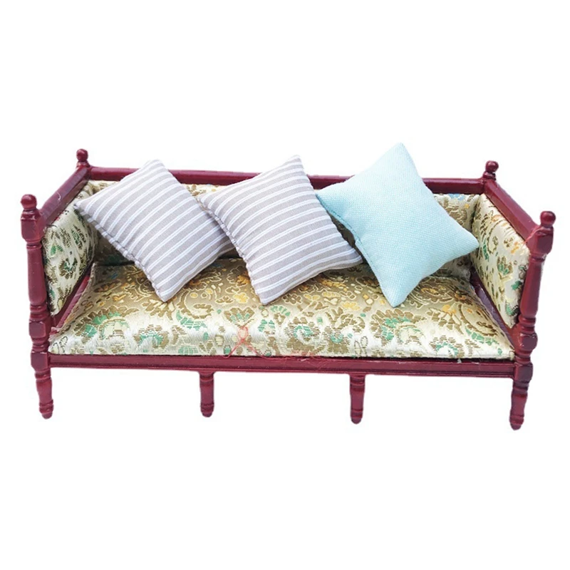 1/12 Scale Dollhouse Miniature Retro Sofa With 3 Pillows Life Scene Living Room Home Dollhouse Miniature Ornaments
1/12 Scale Dollhouse Miniature Retro Sofa With 3 Pillows Life Scene Living Room Home Dollhouse Miniature Ornaments