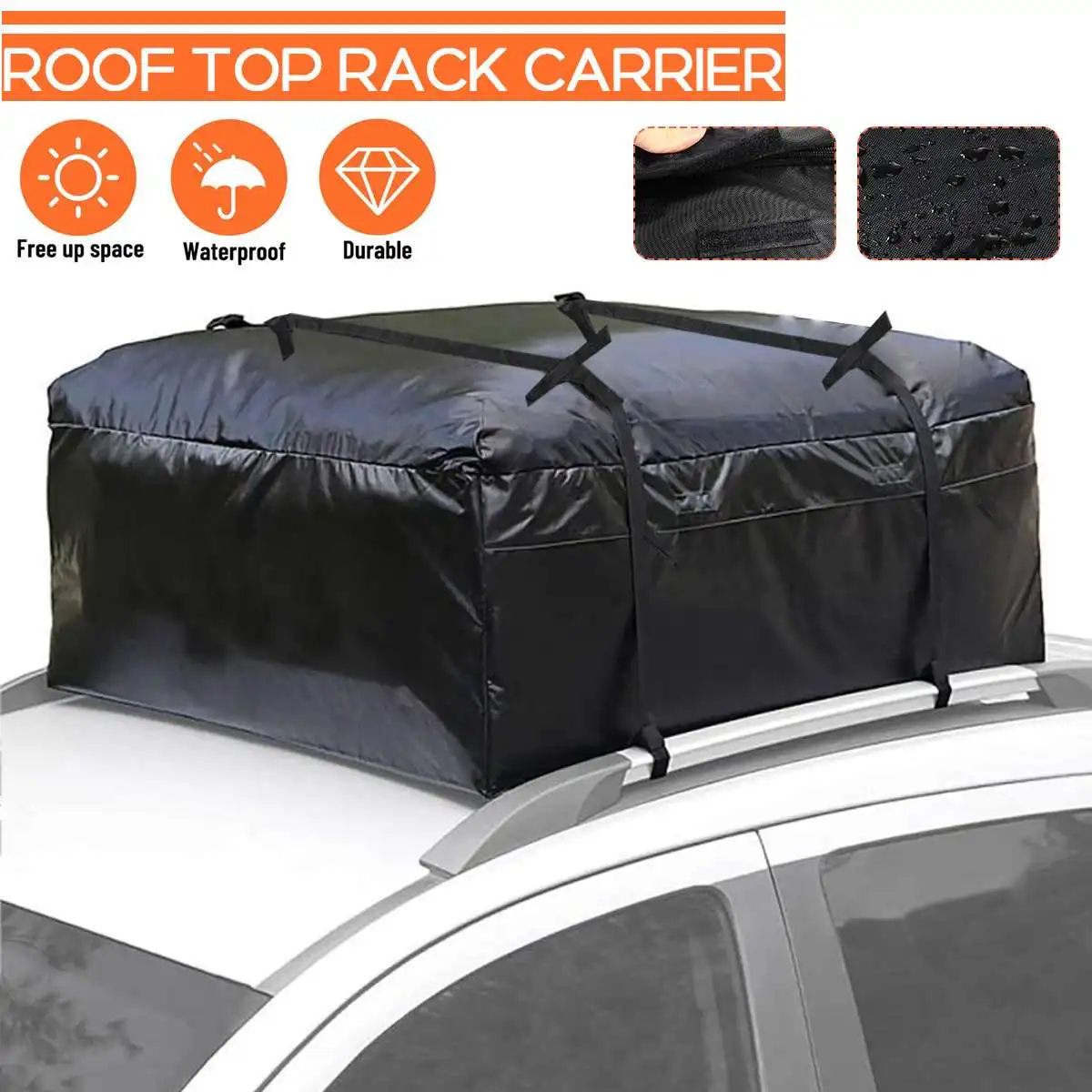 420D Waterproof Cargo Bag Car Roof Cargo Carrier Universal Luggage Bag Storage Cube Bag for Travel Camping Luggage Storage Box
420D Waterproof Cargo Bag Car Roof Cargo Carrier Universal Luggage Bag Storage Cube Bag for Travel Camping Luggage Storage Box