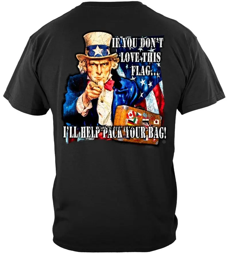 Uncle Sam Pack Your Bags Flag Design Oversized T-Shirt Funny Mens Clothes 100% Cotton Streetwear Large Size Tops Tee
Uncle Sam Pack Your Bags Flag Design Oversized T-Shirt Funny Mens Clothes 100% Cotton Streetwear Large Size Tops Tee