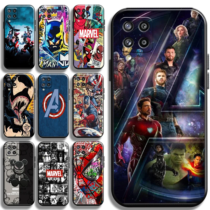 

Marvel Avengers Comics For Samsung Galaxy A21 A21S Phone Case Carcasa TPU Coque Full Protection Back Black Soft Liquid Silicon