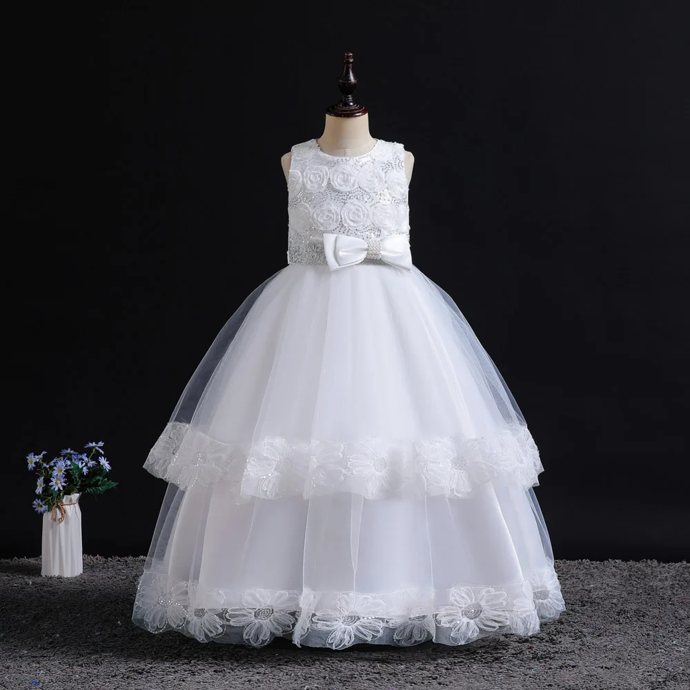 Kids Birthday Princess Clothing Children Gown White Flower Girls Bridesmaid Party Evening Dresses For 4T 5T 8T 10T 14T CLP-368
Kids Birthday Princess Clothing Children Gown White Flower Girls Bridesmaid Party Evening Dresses For 4T 5T 8T 10T 14T CLP-368