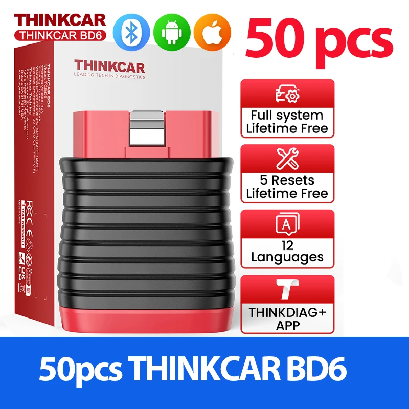 10-100 шт. THINKCAR BD6 OBD2 сканер для всех автомобилей полная диагностика системы пожизненное бесплатное обновление для всех автомобилей
10-100 шт. THINKCAR BD6 OBD2 сканер для всех автомобилей полная диагностика системы пожизненное бесплатное обновление для всех автомобилей
