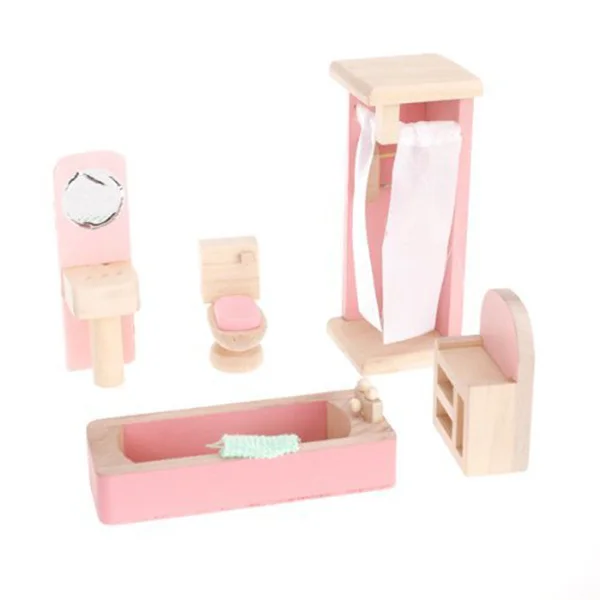 DIY Wooden Miniature Furniture Set Doll House Kids Gift Bathroom 
DIY Wooden Miniature Furniture Set Doll House Kids Gift Bathroom