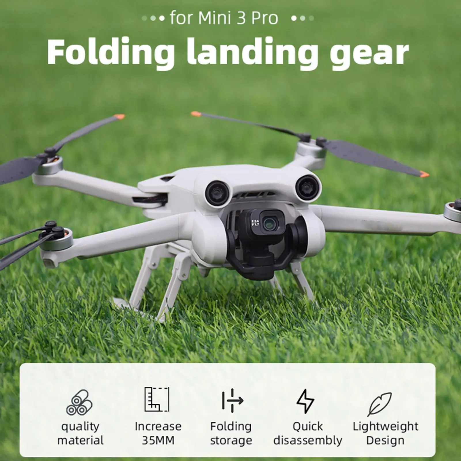Landing Gear For DJI Mini 3 Pro Foldable Height Extension Legs Landing Drop Scratch Resistant Protect Tripod Head Drone Acc D9W4
Landing Gear For DJI Mini 3 Pro Foldable Height Extension Legs Landing Drop Scratch Resistant Protect Tripod Head Drone Acc D9W4