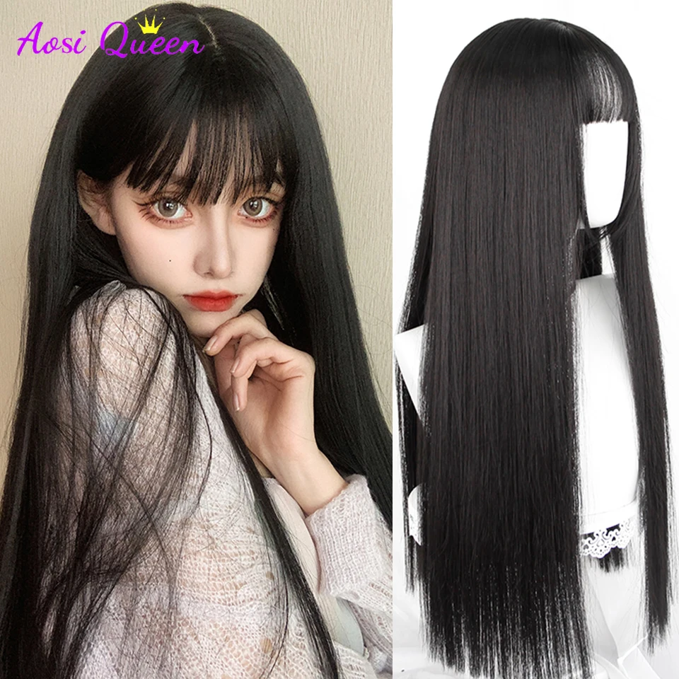 AS Long Straight Wigs With Bang For Women Black Brown Heat-Resistant Synthetic Full Wig African American Favorite Wigs
AS Long Straight Wigs With Bang For Women Black Brown Heat-Resistant Synthetic Full Wig African American Favorite Wigs