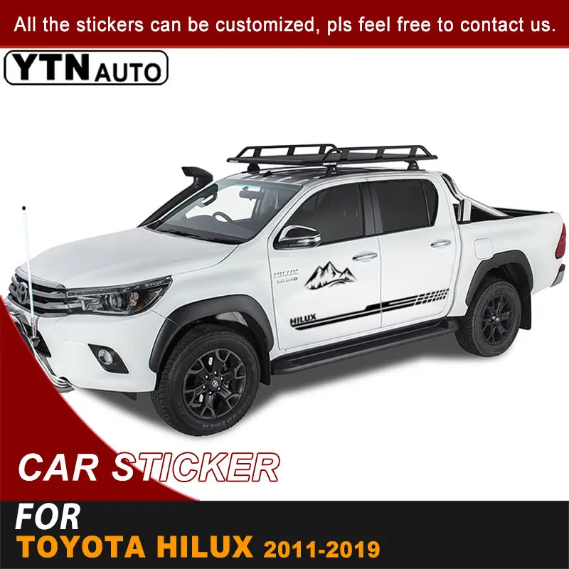 Side Door Body Custom Sticker Mountain Off Road Stripe Graphic Vinyl Decal Car Accessories For Toyota Hilux 2011-2017 2018 2019
Side Door Body Custom Sticker Mountain Off Road Stripe Graphic Vinyl Decal Car Accessories For Toyota Hilux 2011-2017 2018 2019