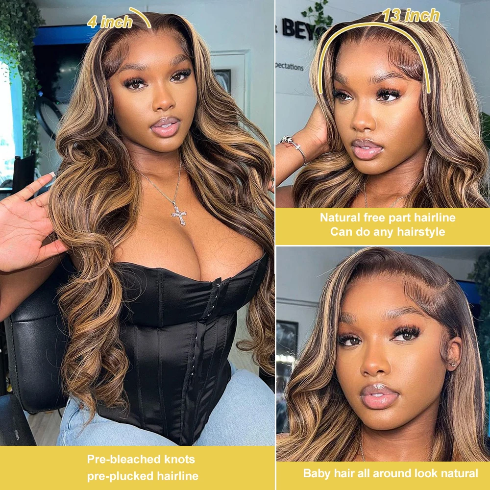 4/27 Highlight Body Wave Lace Wigs Human Hair 13x4 13x6 HD Transparent Ombre Brazilian Lace Closure Frontal Human Hair Wigs 180% 
4/27 Highlight Body Wave Lace Wigs Human Hair 13x4 13x6 HD Transparent Ombre Brazilian Lace Closure Frontal Human Hair Wigs 180%
